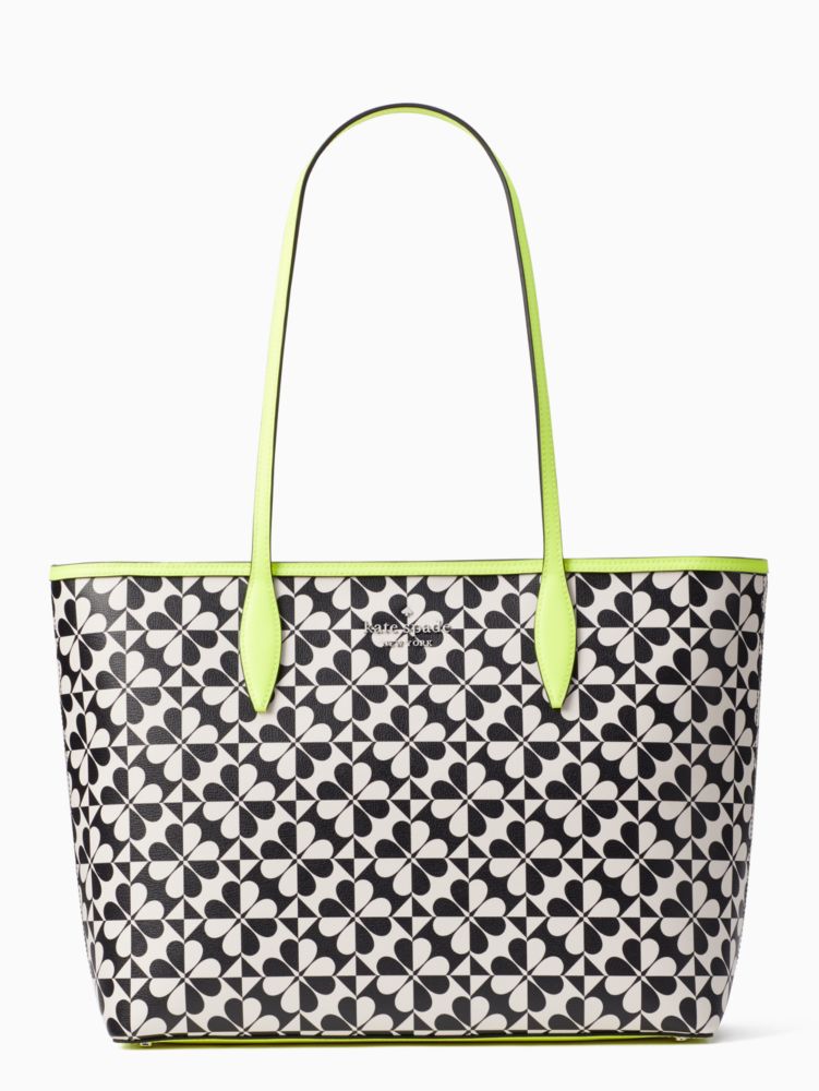 Hollie Spade Clover Geo Neon Trim Large Tote Kate Spade Outlet