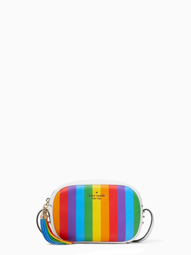 Kourtney Rainbow Stripe Camera Bag Kate Spade Outlet