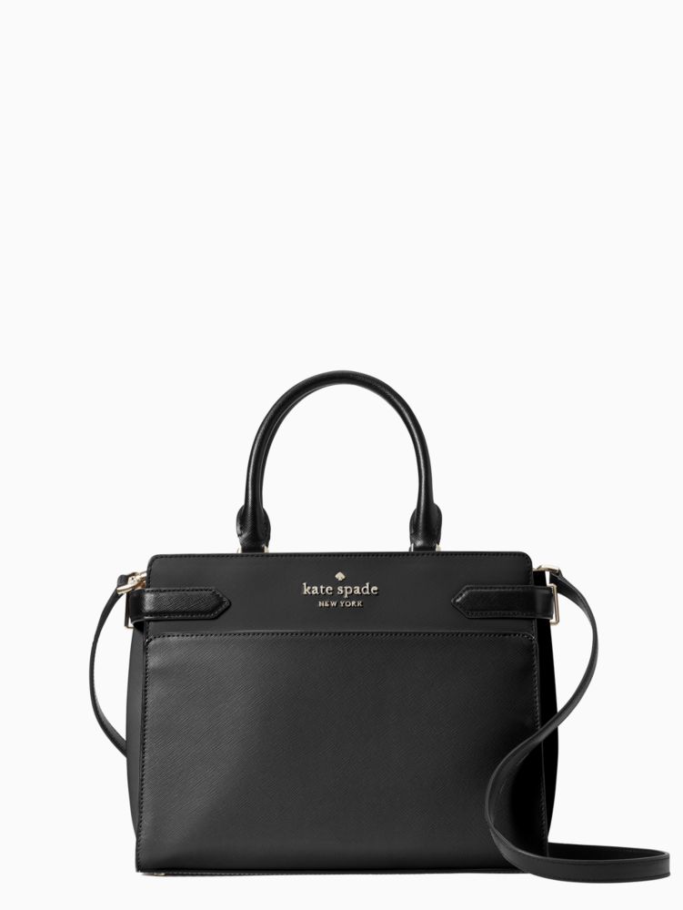 Kate Spade,staci medium satchel,satchels,Black