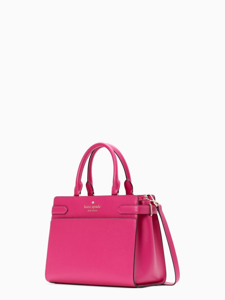 Staci Satchel Aus Saffianleder, Mittelgross, , Product