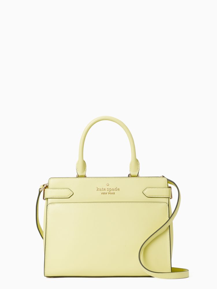 Kate Spade,staci medium satchel,satchels,Lemon Fondant