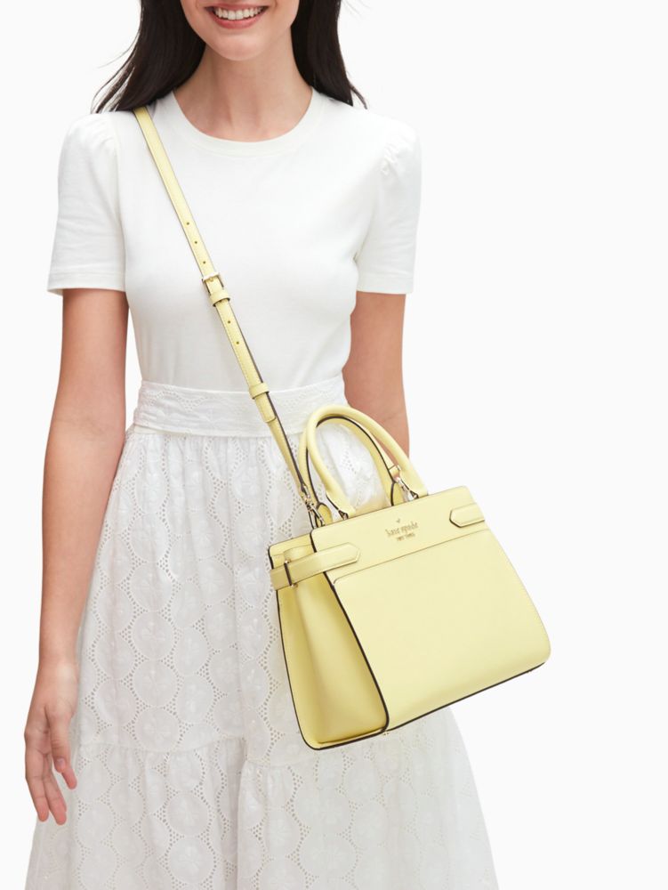 Kate Spade,staci medium satchel,satchels,Lemon Fondant