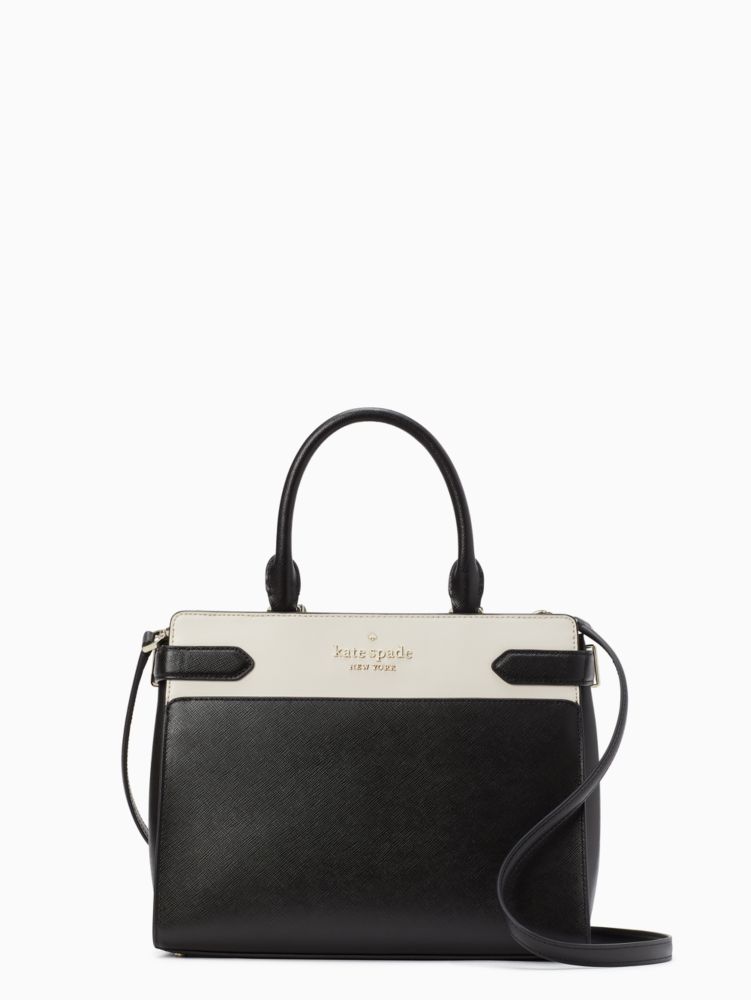 Kate Spade,staci medium satchel,satchels,Black Multi