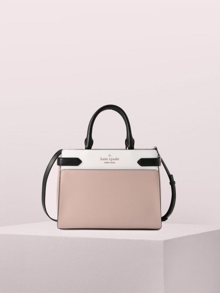 Kate Spade,ステイシー カラーブロック ミディアム サッチェル,バッグ,ウォームベージュマルチ