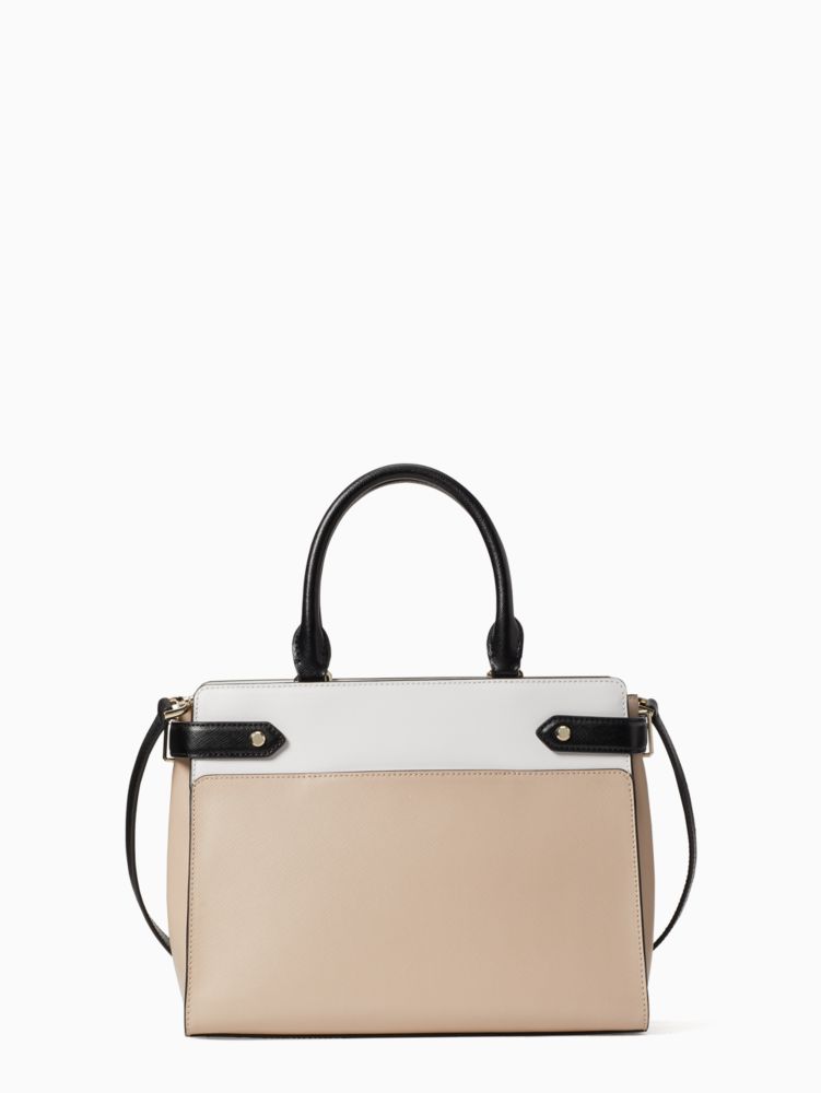 Kate Spade,ステイシー カラーブロック ミディアム サッチェル,バッグ,ウォームベージュマルチ