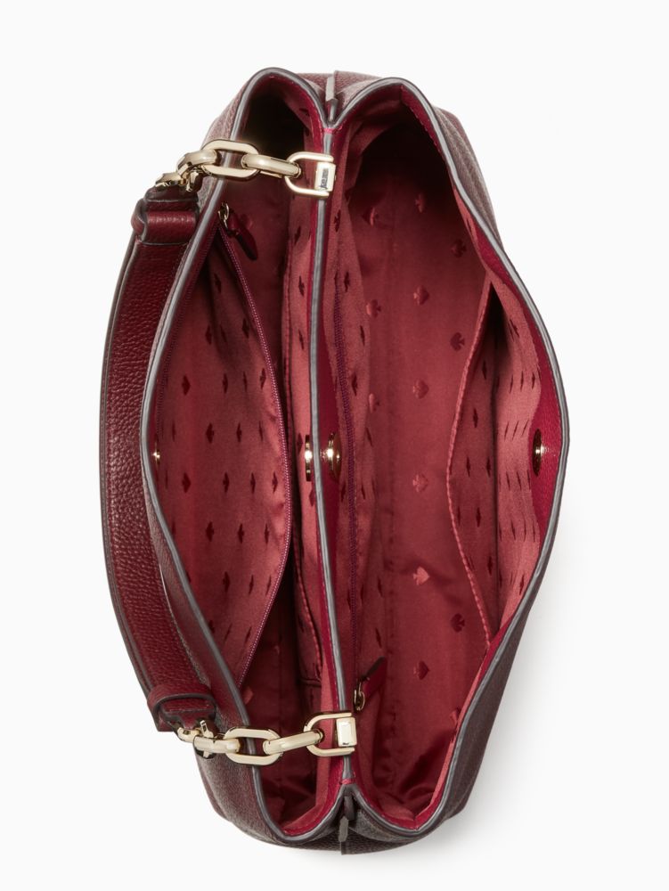 New Kate Spade $399 AUBREY Cherrywood Red Leather Chain Shoulder Bag P –  Annie's Unique Accessories