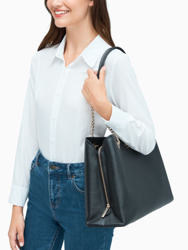 Kate Spade Chain Handle Tote Leather Shoulder Bag