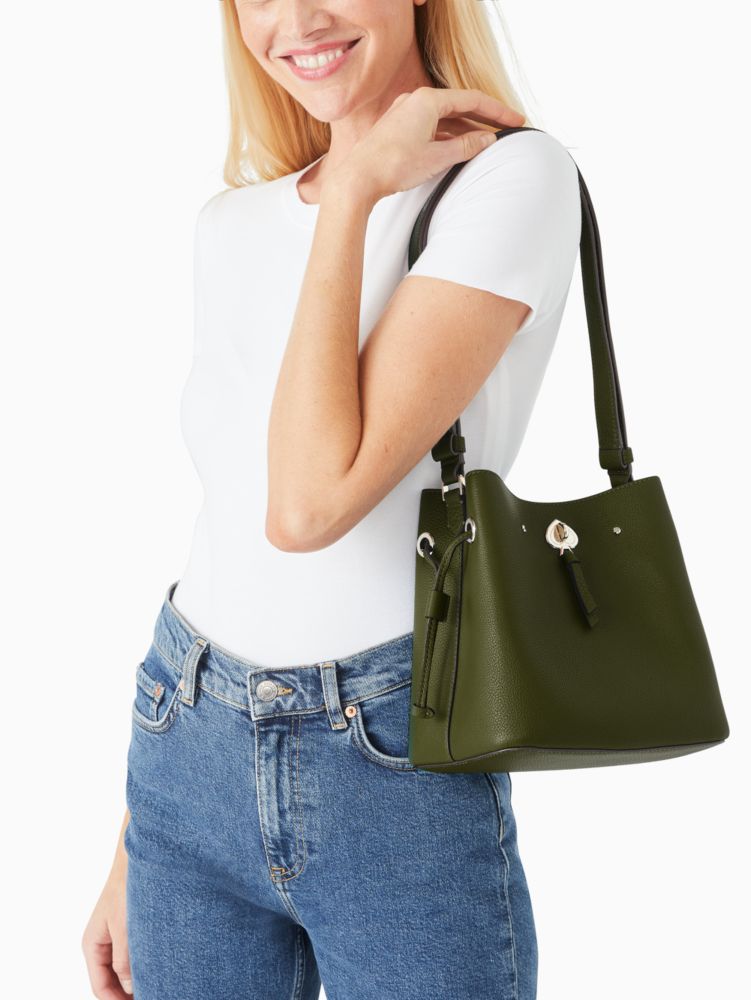 Kate Spade,marti small bucket bag,crossbody bags,Enchanted Green