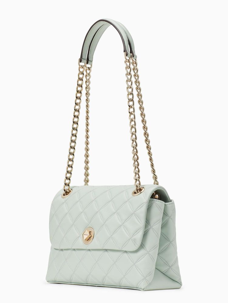 Kate Spade,natalia medium flap shoulder bag,shoulder bags,Crystal Blue