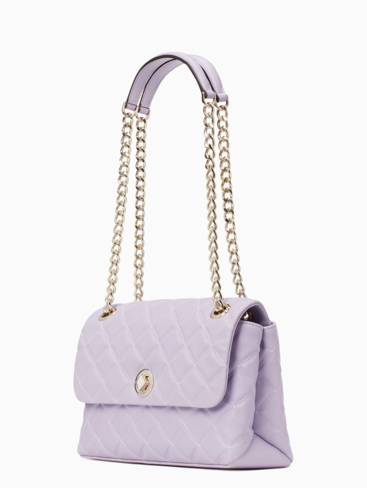 Kate Spade,natalia medium flap shoulder bag,shoulder bags,Lilac Frost