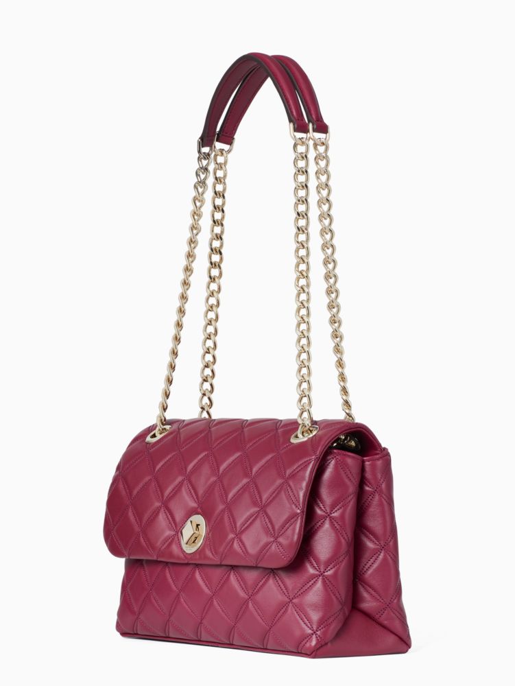 Kate Spade,natalia medium flap shoulder bag,shoulder bags,Blackberry Preserve