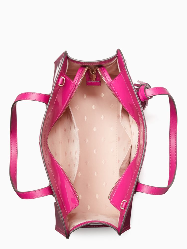 Rowe Patent Medium Top Zip Satchel | Kate Spade Outlet