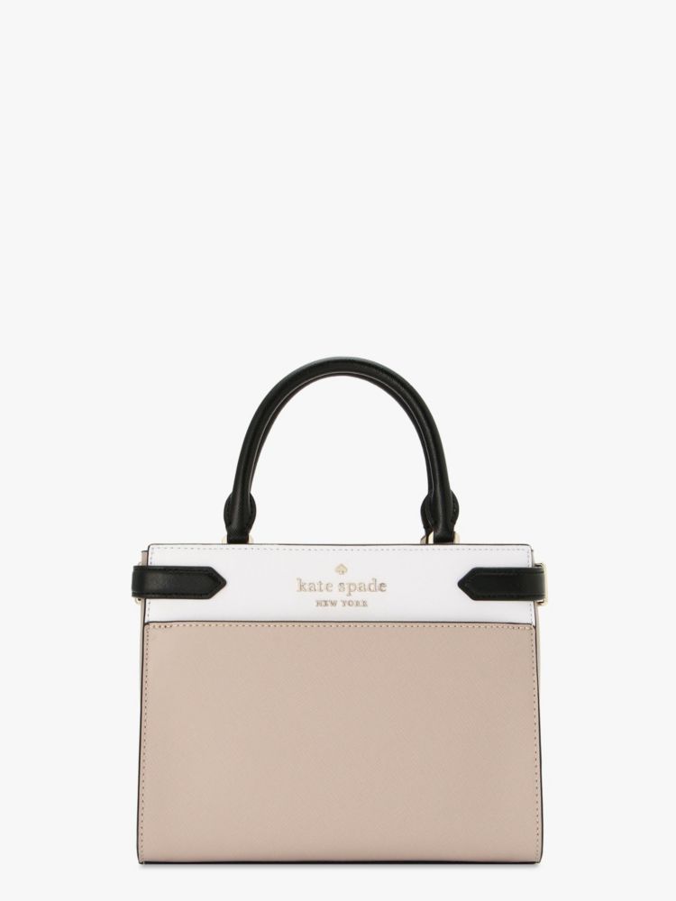 Kate Spade,ステイシー カラーブロック スモール サッチェル,バッグ,ウォームベージュマルチ