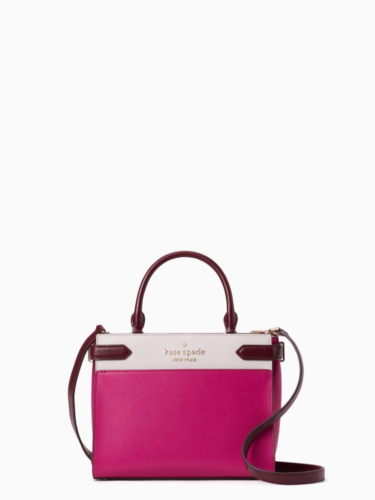 Kate Spade Staci Colorblock Small Satchel Bag in Pink Multi