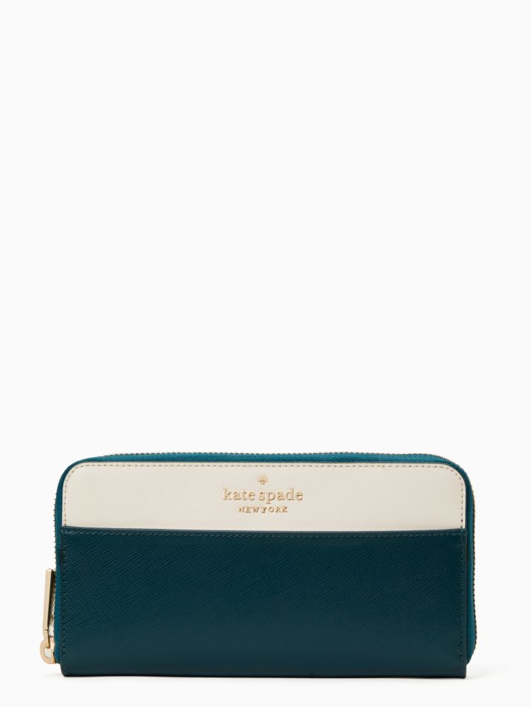 Kate Spade Staci Colorblock Saffiano Leather Card Case Wallet