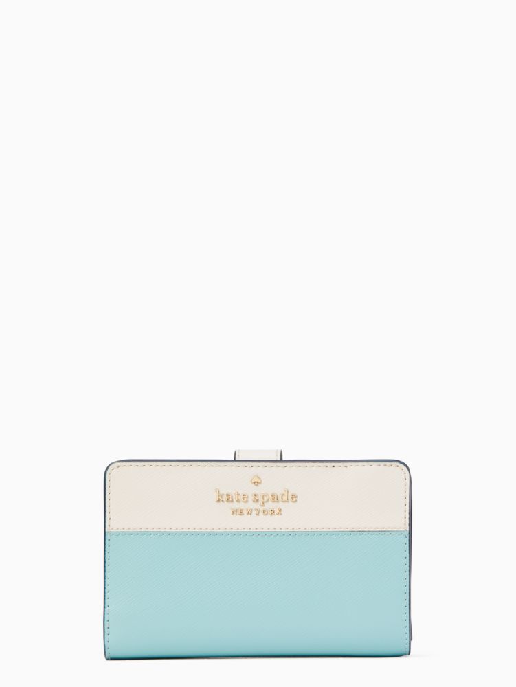 Kate Spade Staci Medium Compartment Bifold Wallet in Red Currant (WLR00128)  - USA Loveshoppe