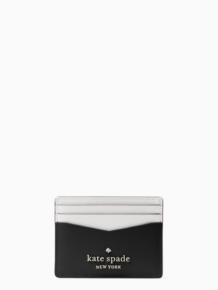 NWT Kate Spade New York Staci Small Slim Card Holder In Nimbus Grey Multi