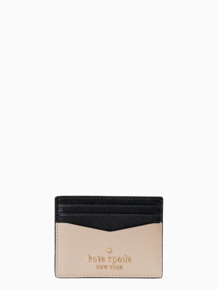 Kate Spade,Staci Small Slim Card Holder,Beige