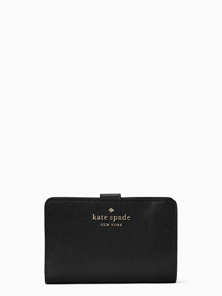 Kate Spade,staci medium compartment bifold wallet,Black