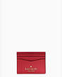 Kate Spade,staci small slim card holder,Red Currant