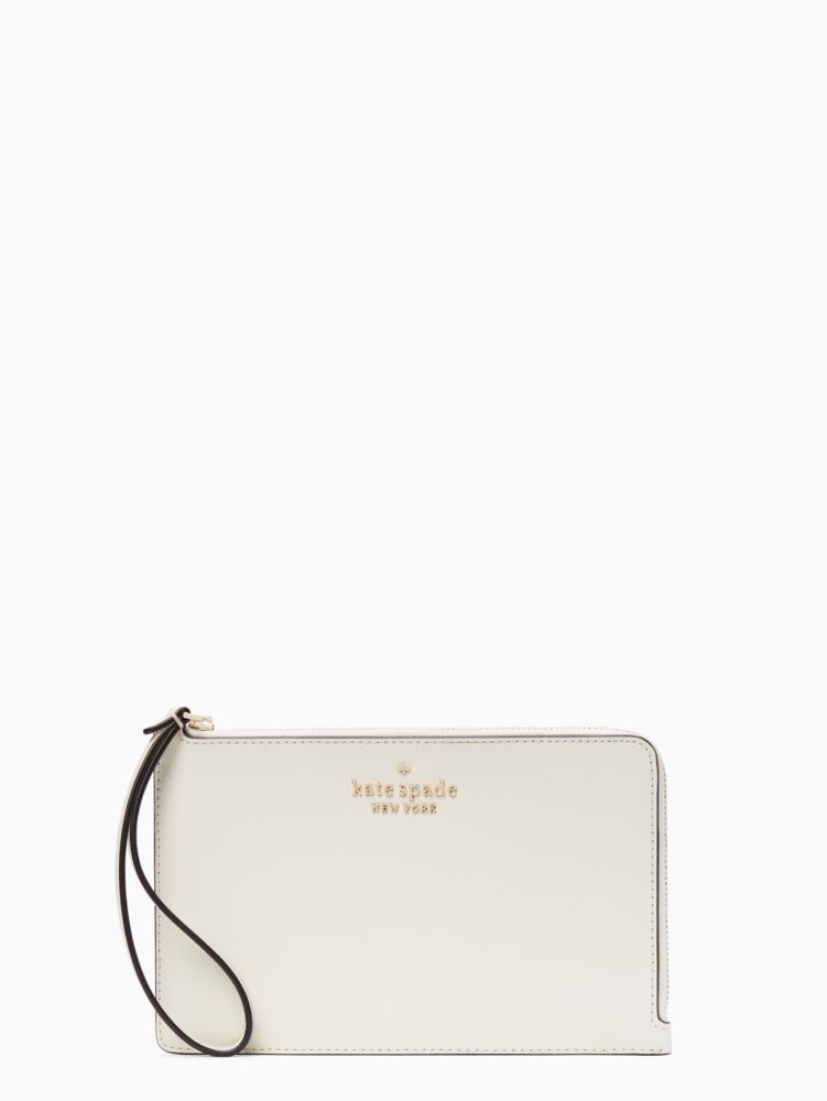 Kate Spade,staci medium l zip wristlet,Parchment