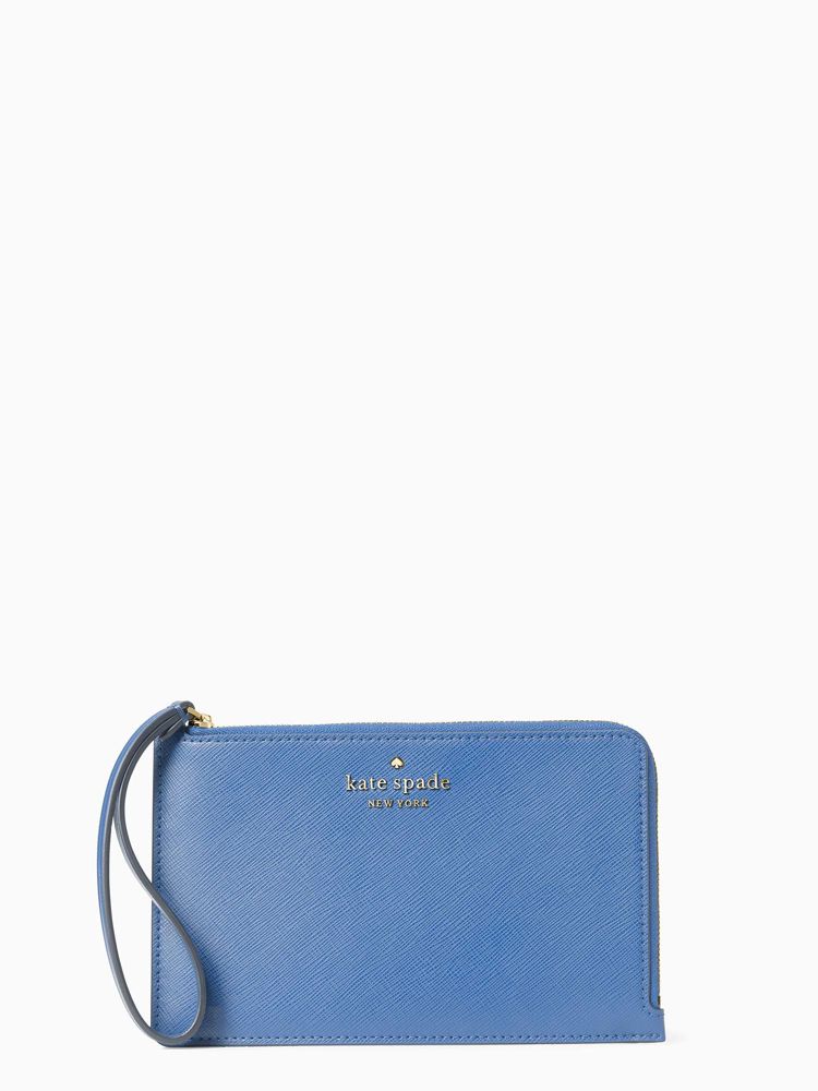 Kate Spade,staci medium l zip wristlet,Fresh Blueberry