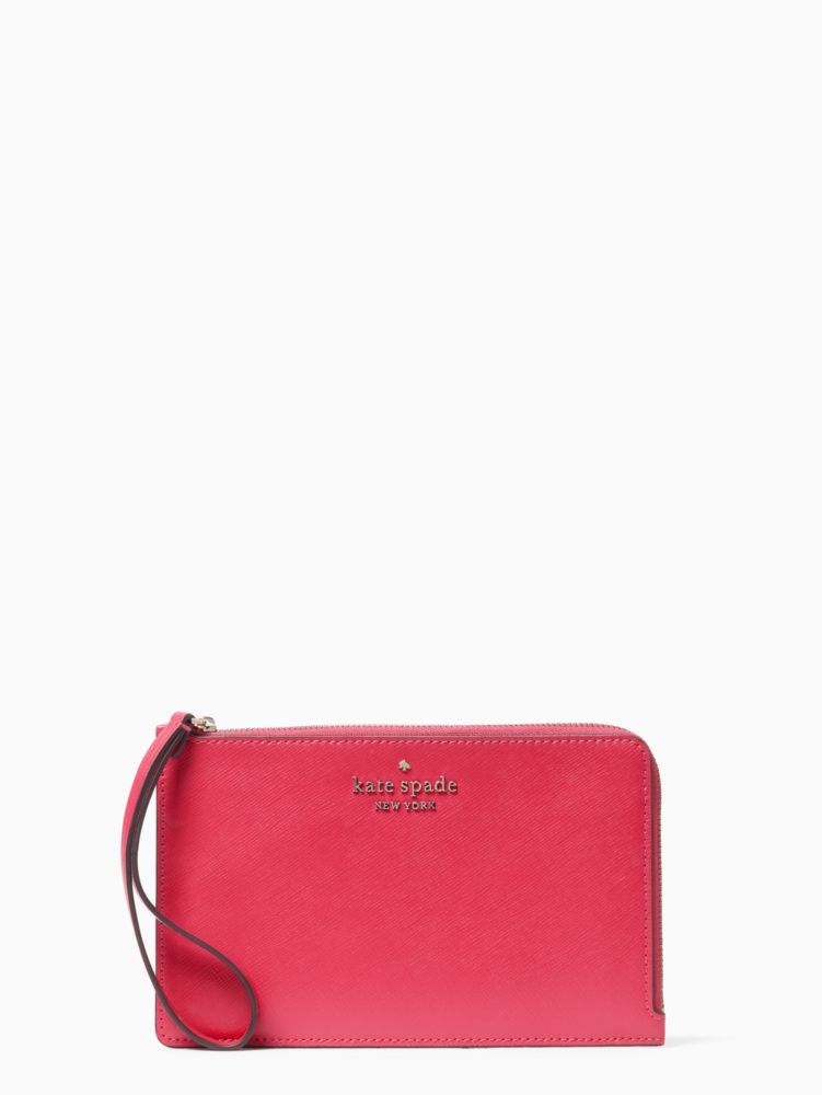 Kate Spade,ステイシー ミディアム L-ジップ リスレット,財布小物,トロピカルピンク