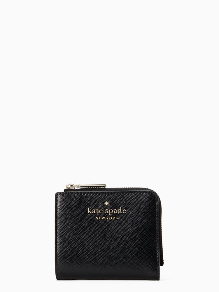 ステイシー スモール L-ジップ バイフォールド ウォレット, Black/Glitter, Product