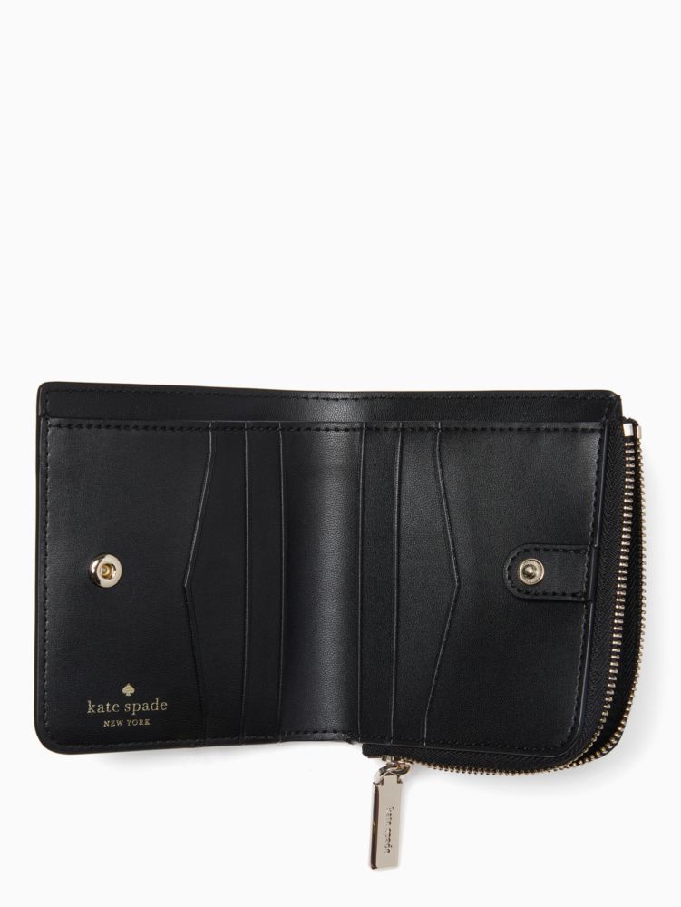 ステイシー スモール L-ジップ バイフォールド ウォレット, Black/Glitter, Product