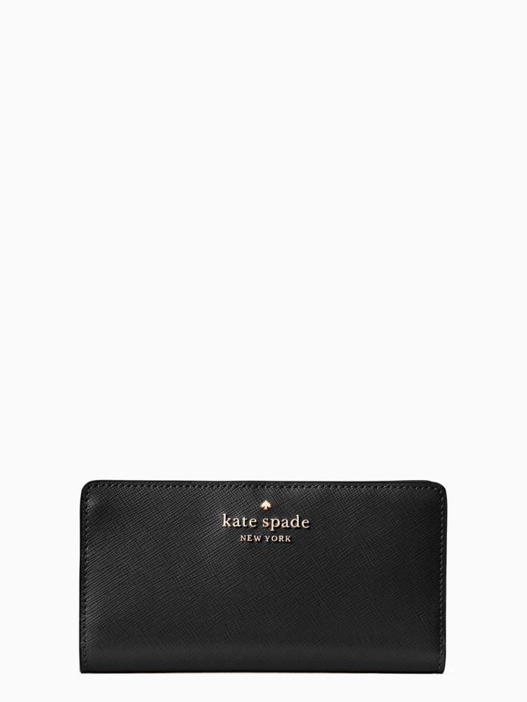 Kate Spade New York Staci Saffiano Leather Flap Purse Handbag & Matching  Wallet