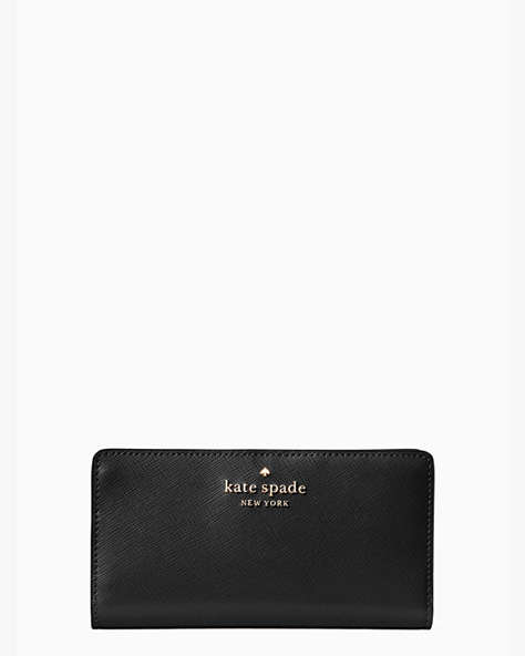 Kate Spade,staci large slim bifold wallet,Black
