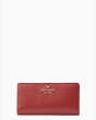 Kate Spade,staci large slim bifold wallet,Red Currant