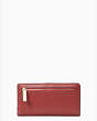 Kate Spade,staci large slim bifold wallet,Red Currant
