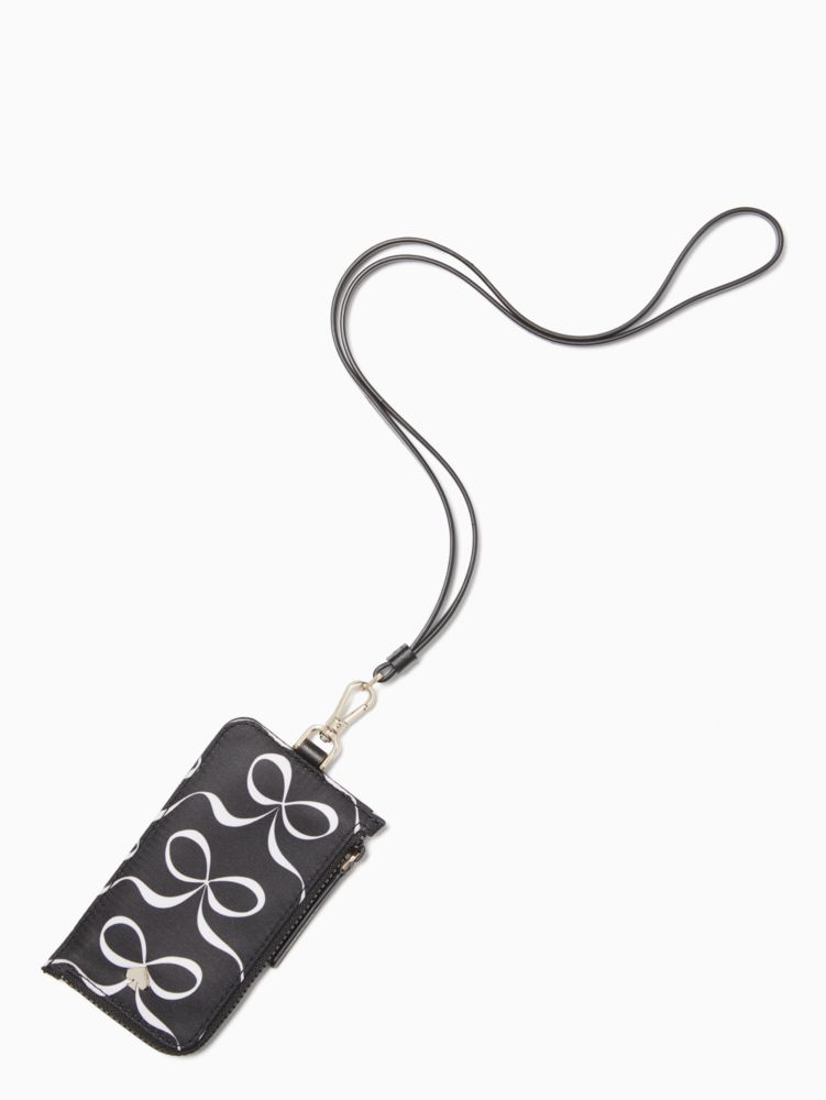 Kate Spade,jae elegant bow card case lanyard,travel accessories,