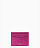 Kate Spade,lola glitter boxed small slim card holder,cardholders,Meadow Pnk