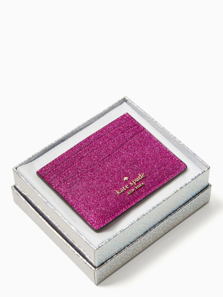 Kate spade wallet deals pink glitter