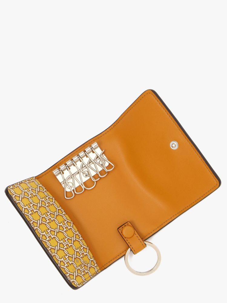 Kate Spade,スペード リンク キー ホルダー,財布小物,イエローマルチ