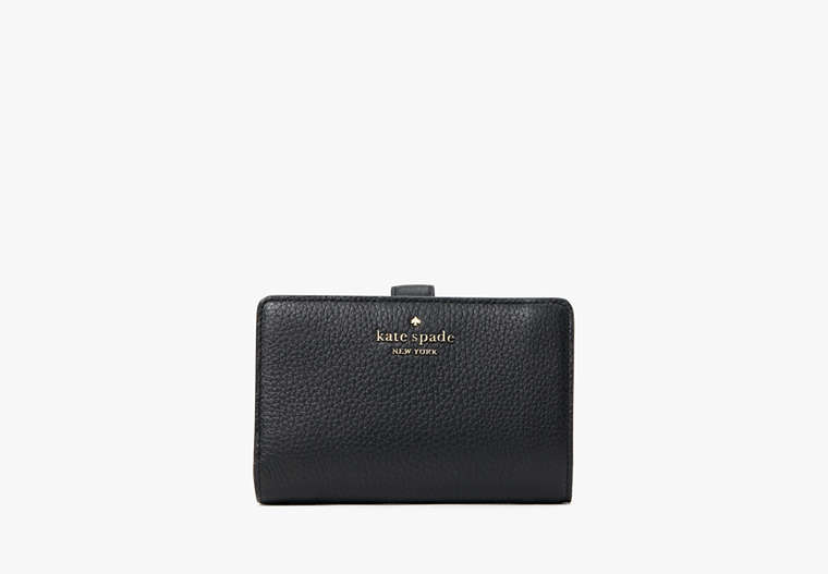 Kate Spade,Leila Medium Compact Bifold Wallet,Black