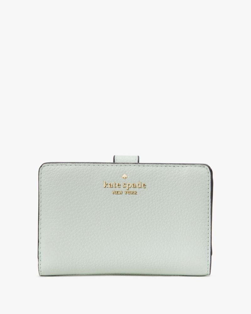 Kate Spade,Leila Medium Compact Bifold Wallet,Lime Sherbert