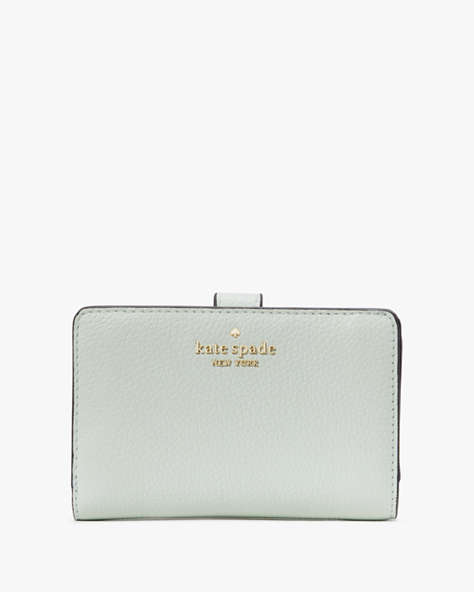 Kate Spade,Leila Medium Compact Bifold Wallet,Lime Sherbert