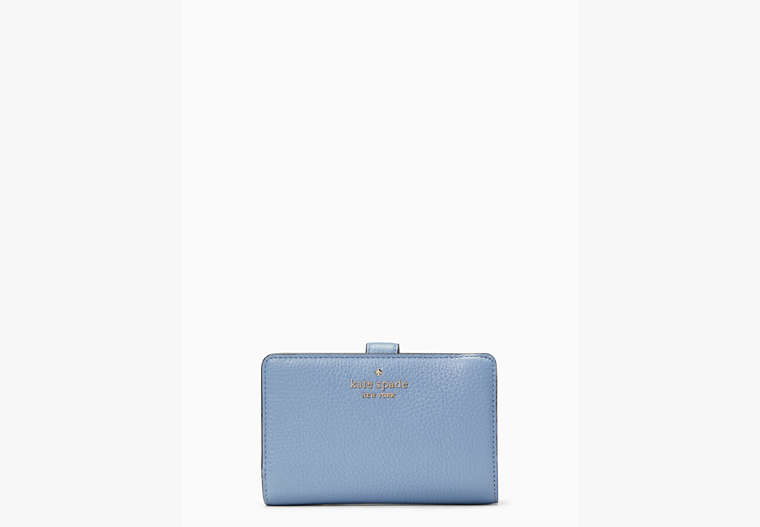 Kate Spade,Leila Medium Compact Bifold Wallet,Dusty Blue image number 0