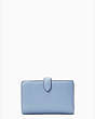 Kate Spade,Leila Medium Compact Bifold Wallet,Dusty Blue