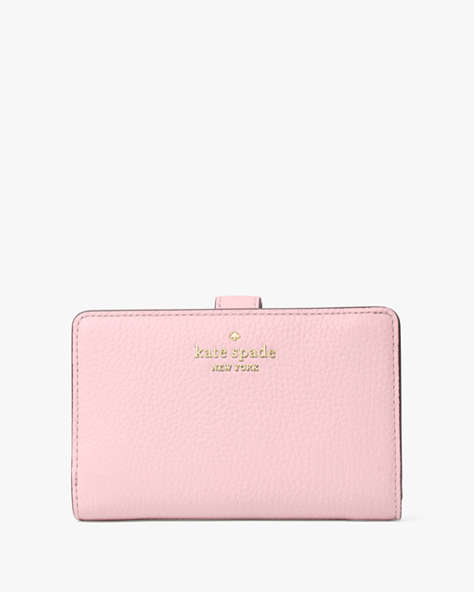 Kate Spade,Leila Medium Compact Bifold Wallet,Bright Carnation
