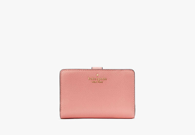 Kate Spade,Leila Medium Compact Bifold Wallet,Peachy Rose