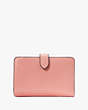 Kate Spade,Leila Medium Compact Bifold Wallet,Peachy Rose