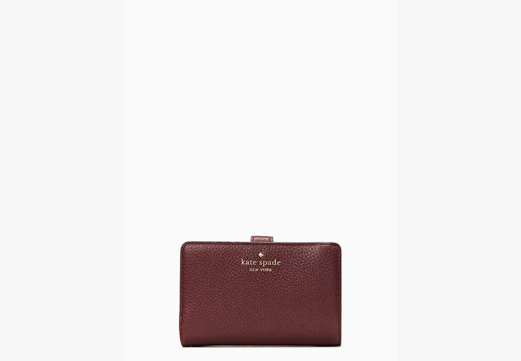 Kate Spade,Leila Medium Compact Bifold Wallet,Cherrywood image number 0
