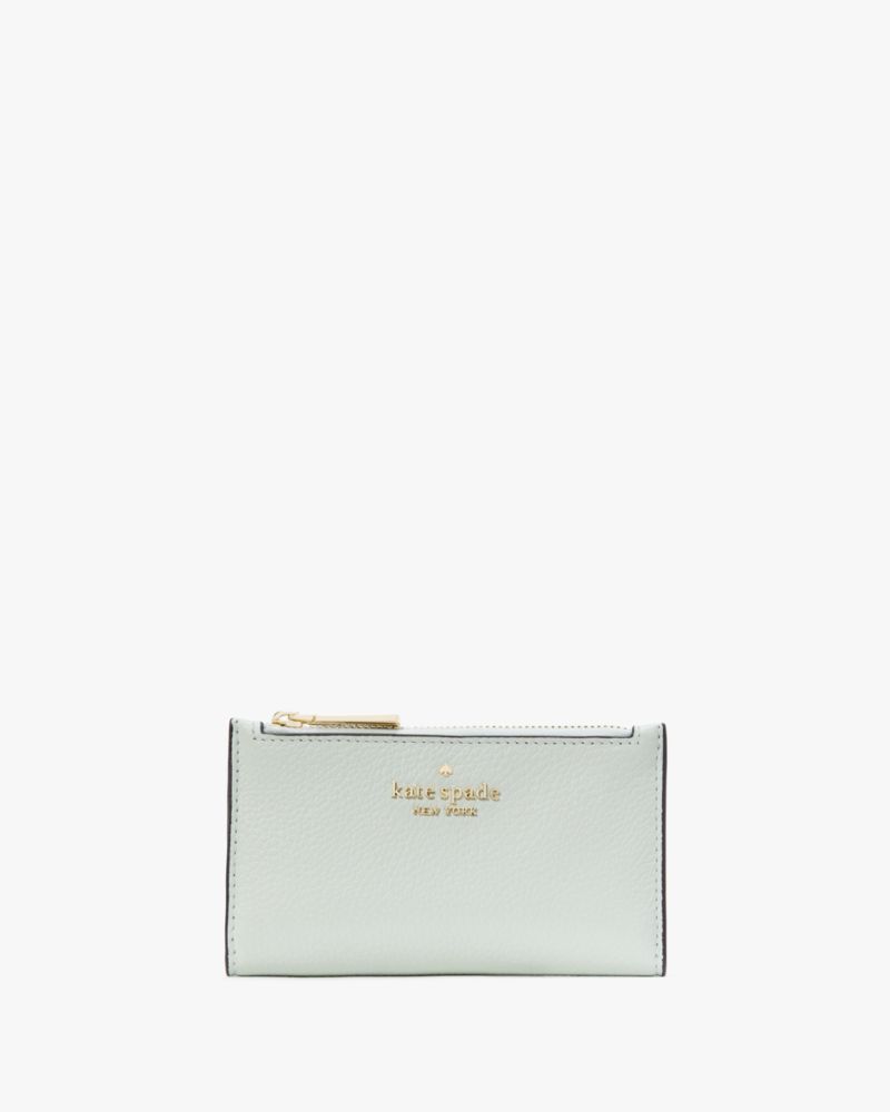 Kate Spade,Leila Small Slim Bifold Wallet,Lime Sherbert