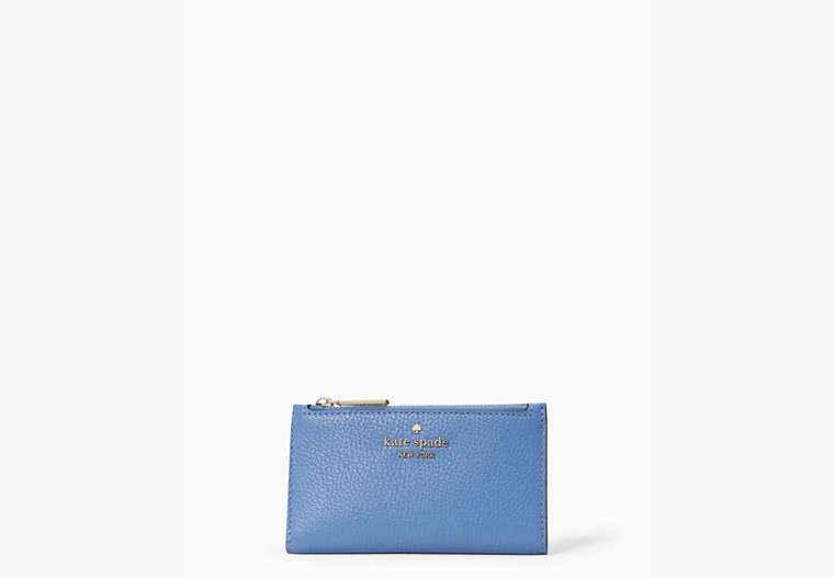 Kate Spade,Leila Small Slim Bifold Wallet,Fresh Blueberry image number 0