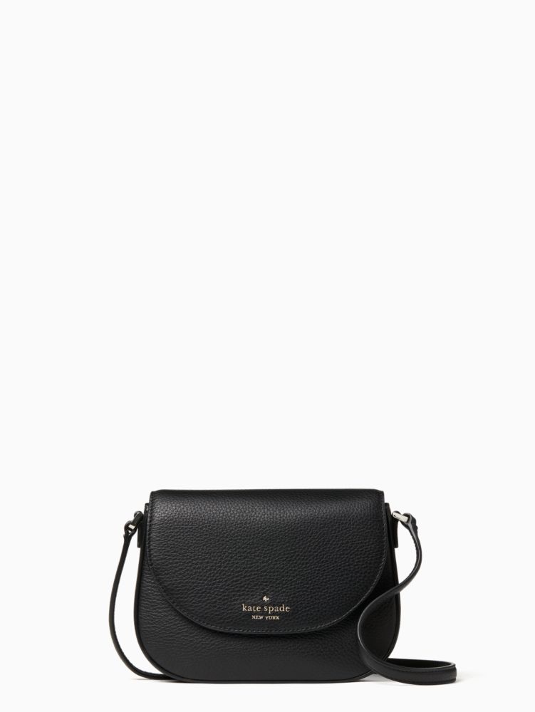 Kate Spade,leila mini flap crossbody,crossbody bags,Black