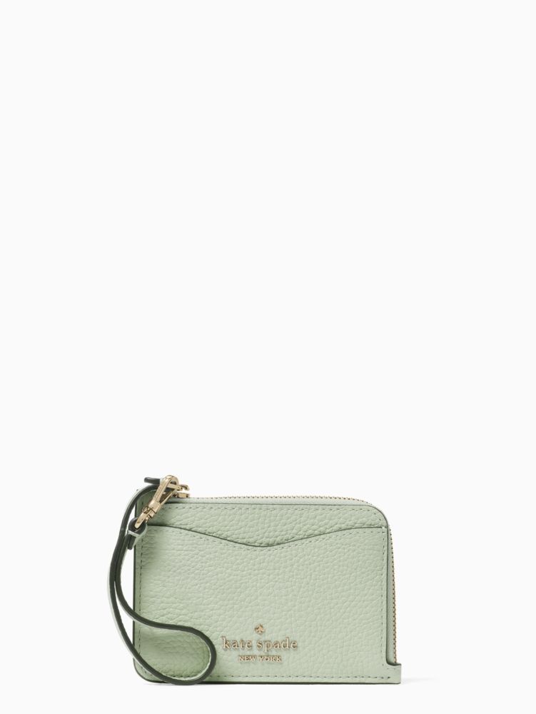 Kate Spade,レイラ スモール カード ホルダー リスレット,財布小物,ライトピスタチオ image number 0